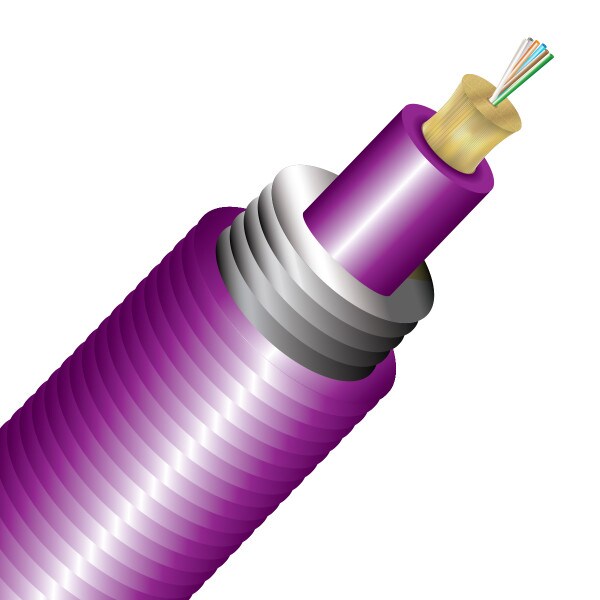 BendSafe® 6 Strand OM4 Interlocking Armored Distribution TB Plenum - Bulk per Ft.